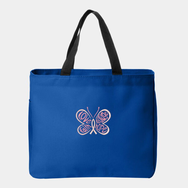 Butterfly of Hope Courage Faith Love Awareness Ribbon Essential Tote Bag Thumbnail
