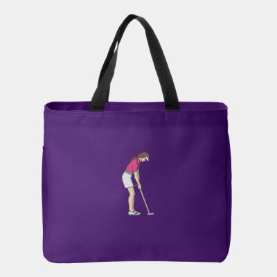 Lady Golfer Essential Tote Bag Thumbnail