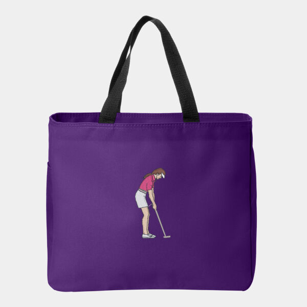 Lady Golfer Essential Tote Bag Thumbnail